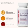 thumbnail image 4 of Womaness Active Glow, Hair, Skin & Nails Vitamin Supplement with Biotin & Longvida Curcumin for Joint Health, Dry Skin & Thinning Hair, 30 Capsules, 4 of 11