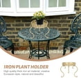 thumbnail image 4 of OULII Iron Flower Tea Table for Gardening Enthusiasts in Golden Finish 1Pcs, 4 of 8