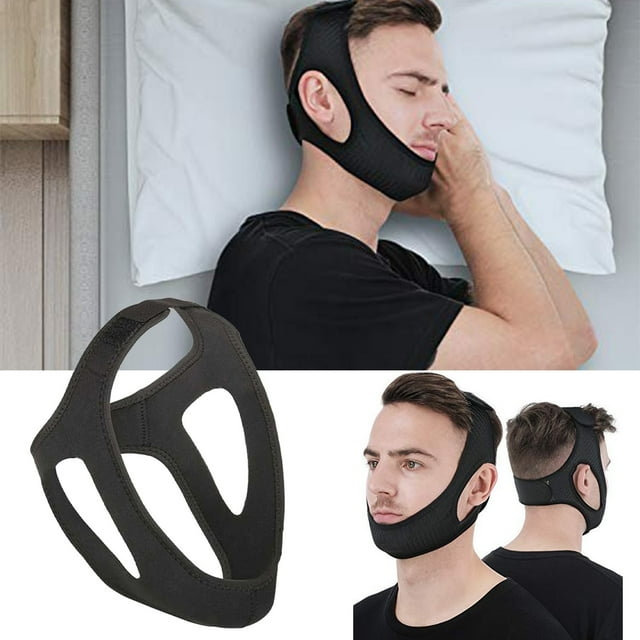 DFC Triangle Chin Support Stop Snoring Strap Stop Snoring Device Jaw Strap Open Mouth Sleep Talking Snoring Corrects Face Shape