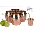 thumbnail image 2 of Rastogi Handicrafts Copper Moscow Mule Solid Pure Copper Unlined Mug/Cup (16-Ounce/Set of 4, Hammered) with Bonus Shot Glass and Free, 2 of 5