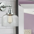 thumbnail image 2 of 203-PC-G72 Innovations Lighting Bell - 1 Light Wall Sconce In Industrial Style-12 Inches Tall and 8 Inches Wide-Polished Chrome Finish-Clear Glass, 2 of 4
