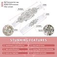 thumbnail image 6 of Miallo Luxury Rhinestone and Pearl Wedding Garter Set for Bride, 2-Pack White Lace Bridal Garters with Sparkling Crystals, Wedding Shower Gift for Her, 6 of 7