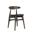 thumbnail image 2 of Weston Home Arne Mid-Century Tapered Dining Chairs, Set of 2, Black Finish, Black Vinyl, 2 of 7