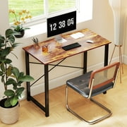 edx 44 inch Computer Desk Modern Writing Desk, Industrial Office Desk, Office Table for Small Spaces,Sturdy Laptop Table for Home Office, Rust