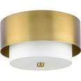 thumbnail image 6 of Progress Lighting Silva 2-Light Flush Mount, Brushed Nickel, White Linen Shade, 6 of 8