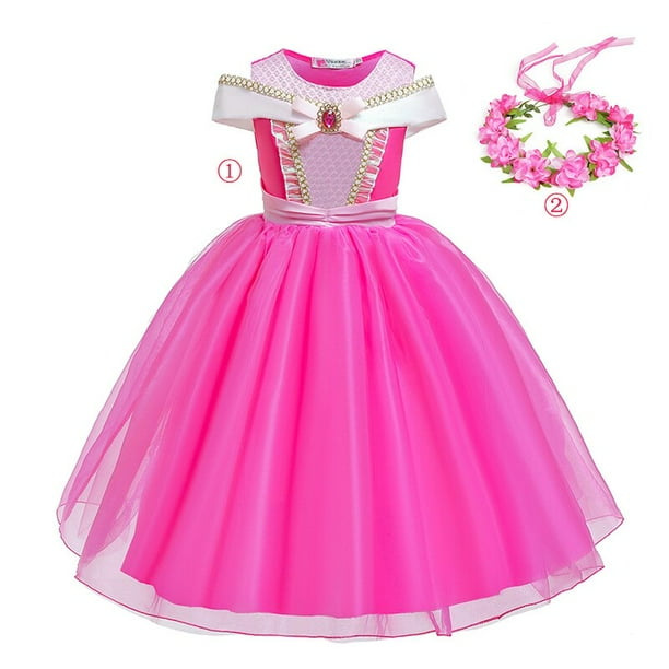 Disney Sleep Beauty Girl Costume Aurora Belle Princess Dress Children Fancy Kids Cosplay Luxury Costume Halloween Xmas Clothes5T (tag 120) Gao Jinjia LED