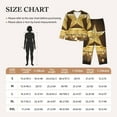 thumbnail image 4 of Hirioo Golden Glitter And Light for Women's Pajama Sets 2 Piece Pjs Women's Long-Sleeved Pajama Set Button Down Sleepwear,S-XXL-Medium, 4 of 7
