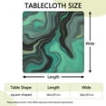 thumbnail image 2 of Green Gray Yellow Marble Pattern Square Fitted Tablecloth with Elastic Edge,Square Table Cover,Washable Elastic Table Cover for Home Kitchen Party Decor 36"x36", 2 of 6