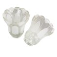 thumbnail image 1 of Anmire G0015 - Juego de 2 pantallas de cristal transparente esmerilado con forma de campana, globo o cubierta de repuesto con ajuste de 2-1/8 pulgadas para lámpara de ventilador de techo, candelabro d, 1 of 5
