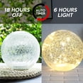 thumbnail image 3 of Lámpara LED Kaowod Crackle Globe que funciona con pilas y temporizador, 3 of 9