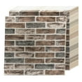 thumbnail image 2 of 20-Pack 27.5''x27.5'' Peel and Stick Faux Brick 3D Wall Panels,Self Adhesive Foam Wallpaper for Bedroom,Kitchen,Gray Brown, 2 of 8