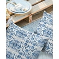 thumbnail image 2 of Pack of 2 Outdoor Pillow Covers, National Style Texture Pattern Waterproof Square Throw Pillowcase Cushion Decorative Pillow Covers for Couch Patio Tent, 18x18 in, 2 of 6
