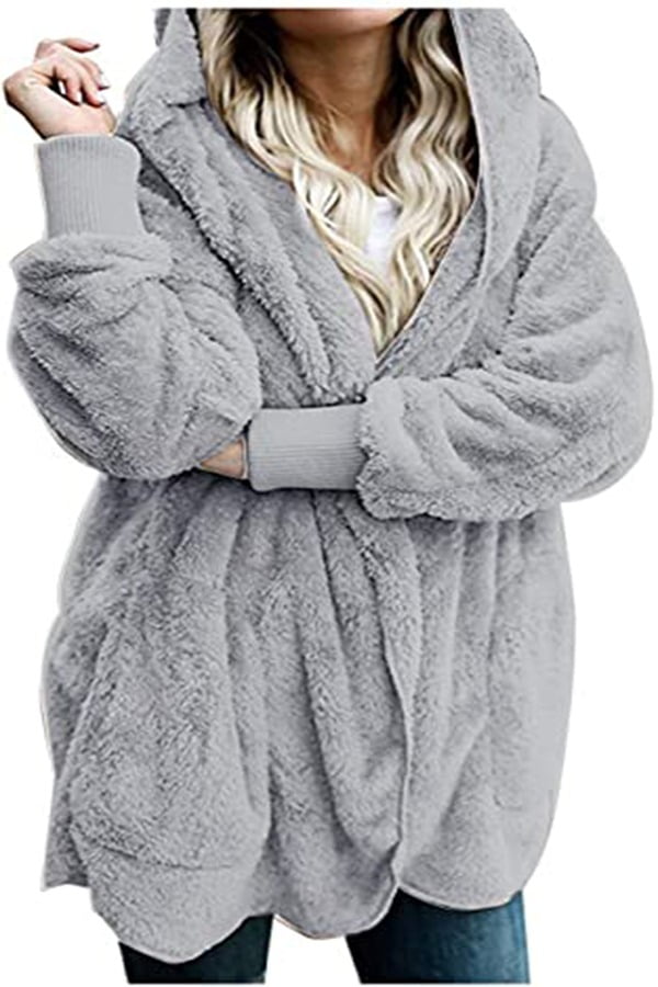 fuzzy gray jacket