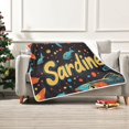 thumbnail image 7 of Yayeee Throw Blanket for Couch Soft Warm 50" x 60" Sofa Chair Bed Decoration, Black Sardines Pattern, 7 of 7