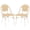 Natural Wash/White, variant on Safavieh Fash Metal Outdoor Dining Side Chair - Set of 2, Black/Taupe