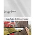 thumbnail image 6 of 4th of July RV Awning Sun Shade Screen 9'X7' Red Poppy Mesh Sunscreen American Flag Wood Grain Awning Shade Screen with Zipper UV Blocker Completed Kits Outdoor Canopy for RV Motorhome Camper Travel, 6 of 7