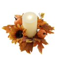 thumbnail image 4 of EZPXFCI Artificial Fall Candle Wreath for Table Centerpieces Table Accent Pumpkin Sunflower Candle Rings for Pillars Autumn Candle Centerpieces Maple Leaf Wreath for Tables,Indoor Outdoor Home Decor, 4 of 6