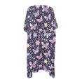 thumbnail image 3 of FKELYI Kimono Cover Up for Women Summer Beach Coverup Butterfly Flower Print Half Sleeve Kimono Cardigan Sheer Beachwear Comfy Resort Wear for Ladies Casual Outfit, 3 of 6