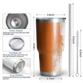 thumbnail image 6 of 30oz Orange and Grey Abstract Art Artwork Tumblers Stainless Steel Tumbler with Lid and Straw,Vacuum Insulated Double Wall Travel Tumbler Cups Mug with Cleaning Brush for Coffee,Tea, 6 of 7