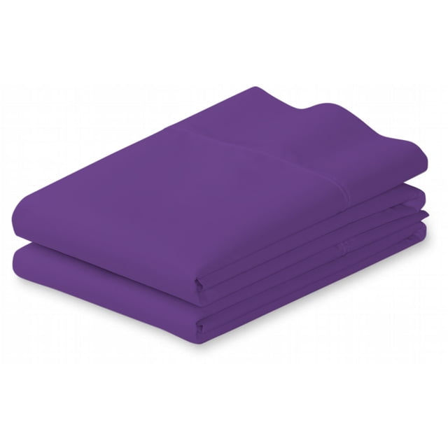 Taies d'Oreiller 100 % Coton 400 Fils 2 Pcs (Standard/Grand, Violet)