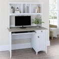 thumbnail image 2 of Pemberly Row Engineered Wood Small Computer Desk with Hutch - White/Shiplap Gray, 2 of 7