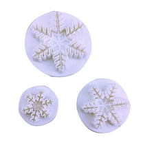 3 Pcs/Set Plastic Snowflake Plunger Fondant Decorating Sugar Craft Mold Cutter Cake Decorating Pastry Cookie Tools