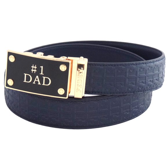 FEDEY Signature Leather Ratchet Belts for Men, No1 DAD Automatic Buckle