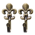 thumbnail image 1 of Injueey 1 par de ganchos de aleación de metal para cortinas, soporte para colgar, colgador de pared con borlas Tratamientos de ventanas bronce Injueey JJ18649-01, 1 of 6
