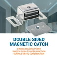 thumbnail image 4 of Rok 2-Pack Double Magnetic Catch with Plate and Screws, Aluminum Finish, 4 of 12