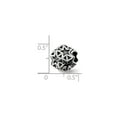 thumbnail image 3 of Fancy Bead White Sterling Silver Themed 12.3 mm 11.6 Polished Antiqued Star Bead, 3 of 4