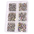 thumbnail image 2 of FcBaudy Press on Nails, False nail, Gifts for Women New Champagne 6 Nail Jewelry With Diamond Nail Nail Flat Mixed Color Point drill, 2 of 2