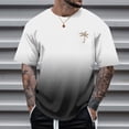 thumbnail image 6 of Coconut Tree Graphic Tees for Men Summer Casual Short Sleeve Crewneck Gradient Color Tropical Vacation Beach Tshirts, 6 of 7