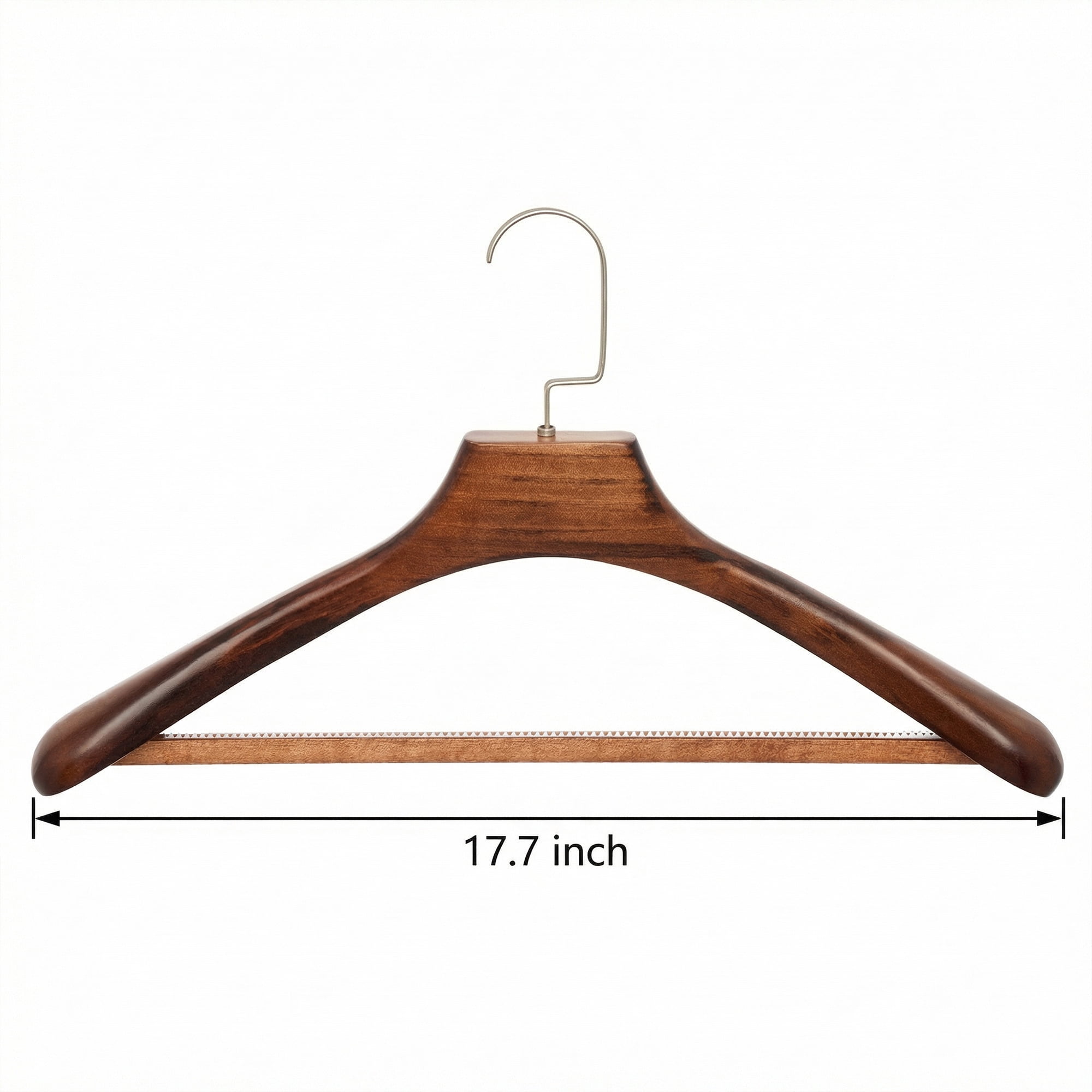 Unique Bargains 2Pcs Durable Wood Space Saving Clothes Hangers Dark Brown