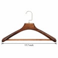 thumbnail image 6 of Unique Bargains 2Pcs Durable Wood Space Saving Clothes Hangers Dark Brown, 6 of 6