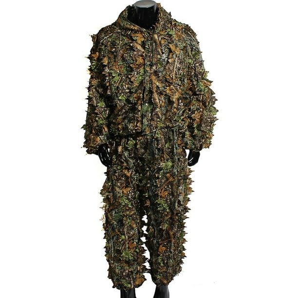 Volkmi Maple Leaf Camouflage Clothes Leaf-shaped Camouflage Clothes 3D  Bionic Three-dimensional Camouflage Clothes Training Clothes 