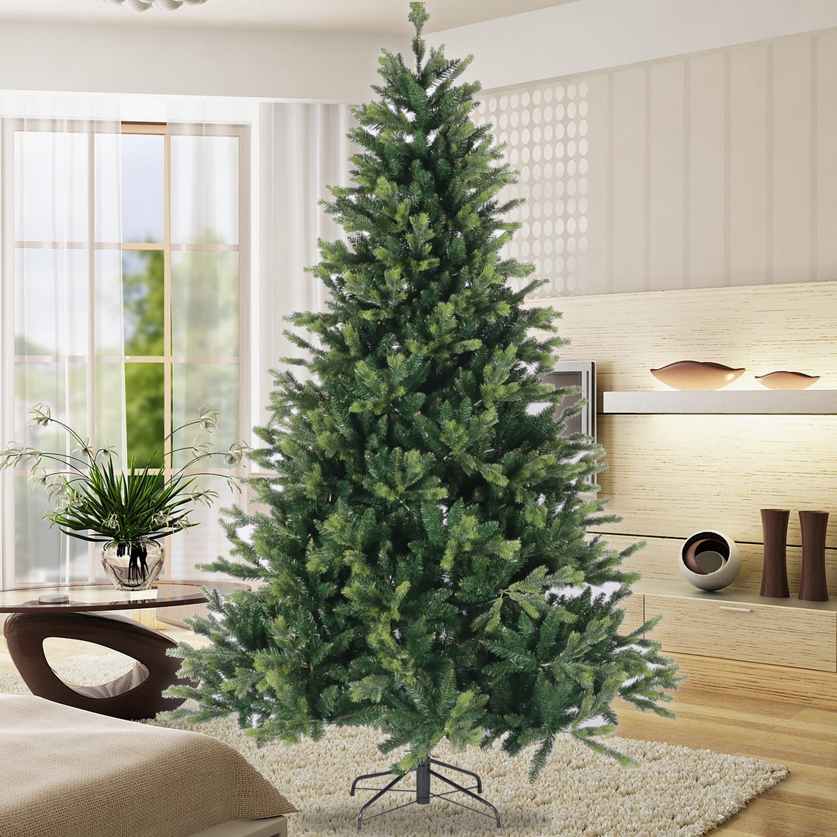 7.5ft Premium Spruce Christmas Tree Artificial Xmas Tree Real Hinged ...