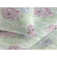 thumbnail image 3 of Ambesonne Garden Quilted Bedspread Set 3 Pcs, Hand-Drawn Peonies Pattern, King, Soft Pink and Almond Green, 3 of 4