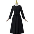 thumbnail image 5 of Classic Sound of Music Maria Dress Women's Nun Black Dress with Gray Apron, 5 of 7