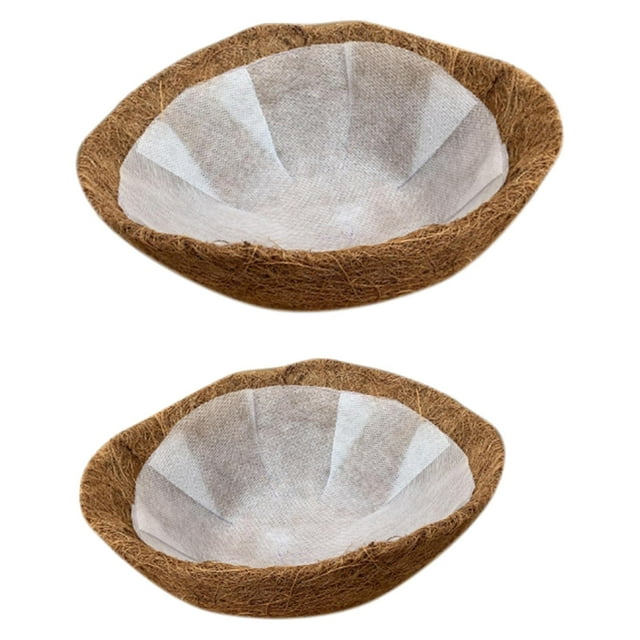 Cesta colgante con revestimiento de coco moldeado para plantar flores en el césped interior. 1 pieza 20 cm 1 pieza 30 cm
