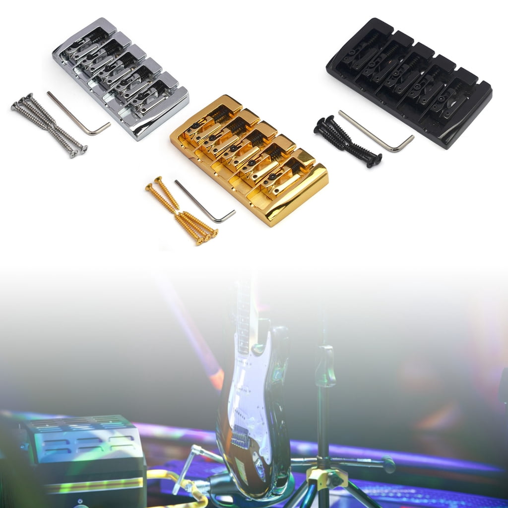 7829 5 String Vintage Style Bass Bridge for Electric Bass Guitar 3 Color to Choose