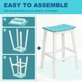 thumbnail image 5 of Aoodor Outdoor Bar Stools Set of 2, 28 Inch HDPE Patio Bar Seat, Height Saddle Stools with Footrest for Backyard  - Tuoquoise, 5 of 10