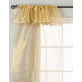 thumbnail image 2 of Golden Rod Pocket w/ attached Beaded Valance Sheer Tissue Curtains - Piece, 2 of 3