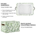 thumbnail image 2 of Yayeee Canvas Storage Basket with Handles for Shelves Fabric Bins Closet Organizer, Green Leafy Pattern, 2 of 8