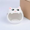 JUILE YUAN Hamster Hideout Ceramic Adorable Cartoon Shape Hamster House Chinchilla Mini Hut Small Animal Hideout Cave Cage Accessories for Small Animals Like Dwarf and Hedgehog (Pink cat)