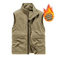 thumbnail image 2 of SDNall Men S Tank Top Mens Thin Workwear Solid Color Stand Collar Sleeveless Jacket Tank Tops, 2 of 9