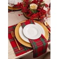 thumbnail image 4 of 100% Cotton, Oversized Basic Everyday 18x18 Napkin, Set of 6, Holiday Plaid, 4 of 6