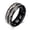 Black, variant on Double Row Titanium Steel Ring Electroplated European Ring Durable Individually Packed Ring Stylish Band for Everyday