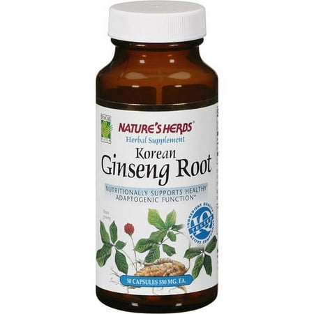 Ideasphere Natures Herbs Korean Ginseng Root, 50 ea