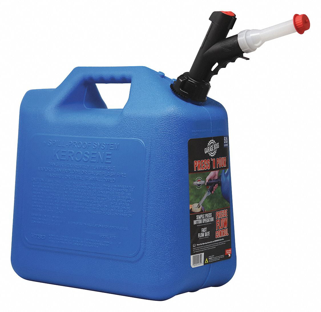 2 NO SPILL 1456  5 Gallon Carb Compliant Blue Kerosene Fuel Can Containers 