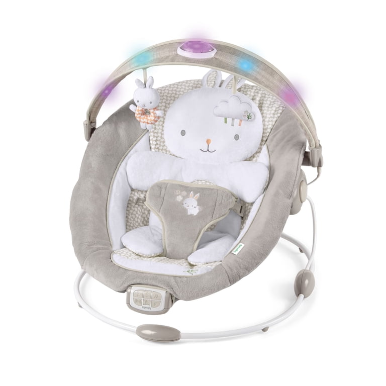 Vibrating Infant Bouncer with Light-Up Toy Bar photo 1